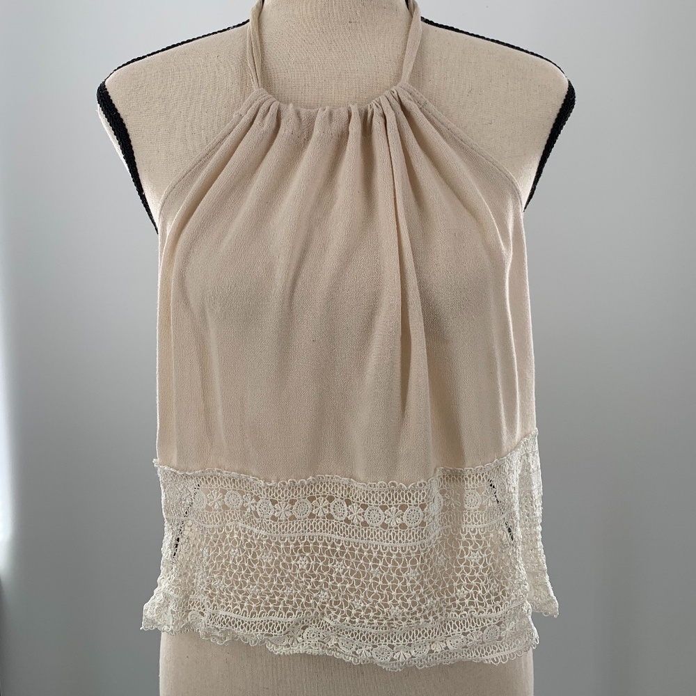 Beige Urban/ Bohemian Crop